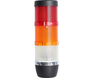 Colonne lumineuse STEX24 blanche-jaune-rouge, 70 mm, 24 V CA/CC, voyant clignotant LED SS70-OB3/24 118 Dimensions Longueur 216,0 mm, diamètre 70,0 mm