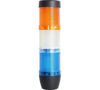 Colonne lumineuse STEX24 bleu-blanc-jaune, 50 mm, 24 V CA/CC, voyant clignotant LED SS50-OB3/24 115 Dimensions Longueur 210,0 mm, diamètre 50,0 mm