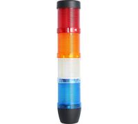 Colonne lumineuse STEX24 bleu-blanc-jaune-rouge, 50 mm, 24 V CA/CC, voyant clignotant LED SS50-OB4/24 107 Dimensions Longueur 265,0 mm, diamètre
