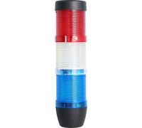 Colonne lumineuse STEX24 bleu-blanc-rouge, 50 mm, 24 V CA/CC, voyant clignotant LED SS50-OB3/24 111 Dimensions Longueur 210,0 mm, diamètre 50,0 mm