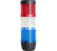 Colonne lumineuse STEX24 bleu-blanc-rouge, 70 mm, 24 V CA/CC, voyant clignotant LED SS70-OB3/24 111 Dimensions Longueur 216,0 mm, diamètre 70,0 mm