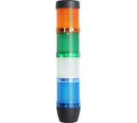 Colonne lumineuse STEX24 bleu-blanc-vert-jaune, 50 mm, 24 V CA/CC, voyant clignotant LED SS50-OB4/24 109 Dimensions Longueur 265,0 mm, diamètre