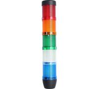 Colonne lumineuse STEX24 bleu-blanc-vert-jaune-rouge, 50 mm, 24 V CA/CC, voyant clignotant LED SS50-OB5/24 102 Dimensions Longueur 320,0 mm,