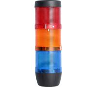 Colonne lumineuse STEX24 bleu-jaune-rouge, 70 mm, 24 V CA/CC, LED à lumière continue SS70-OB3/24 103 Dimensions Longueur 216,0 mm, diamètre 70,0 mm
