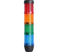 Colonne lumineuse STEX24 bleu-vert-jaune-rouge, 50 mm, 24 V CA/CC, voyant clignotant LED SS50-OB4/24 108 Dimensions Longueur 265,0 mm, diamètre