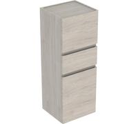 Colonne mi-haute H105 Geberit Renova Plan 2 portes 1 tiroir Noyer Carya clair - GEBERIT 501.922.00.1
