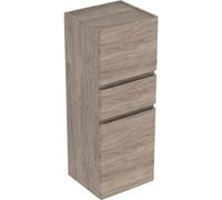 Colonne mi-haute H105 Geberit Renova Plan 2 portes 1 tiroir Noyer Carya - GEBERIT 501.922.JR.1
