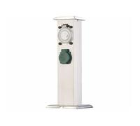 Royal Gardineer Double colonne multiprise d’extérieur en acier inoxydable avec minuteur