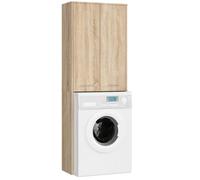 Akord Meuble buanderie FIN 180 – 64x180x30 cm, 2 portes 4 étagères – Chêne Sonoma