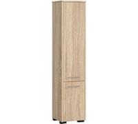Colonne salle de bains AKORD FIN Chêne Sonoma 30 cm 2 portes façade Chêne Sonoma 5 étagères 30x30x140 cm Chêne Sonoma G