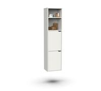 Colonne SDB coloris blanc - Hauteur 150 x Longueur 36 x Profondeur 30 cm