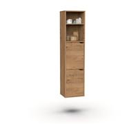 Colonne SDB coloris chêne doré - Hauteur 150 x Longueur 36 x Profondeur 30 cm