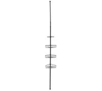 Colonne Telescopique Metal Peint 4 Etageres - Noir Mat - TENDANCE