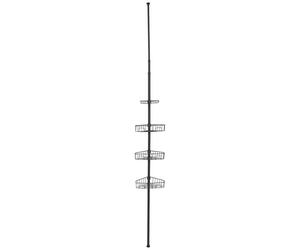 Colonne Telescopique Metal Peint 4 Etageres - Noir Mat - TENDANCE