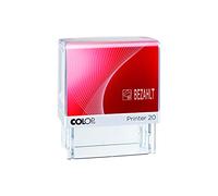 COLOP 100637 Printer 20 Tampon encreur avec texte et pictogramme imprimé Bleu/rouge