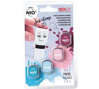 COLOP 154814 - Tampon encreur, pour Little NIO, rouge, rose, bleu, menthe