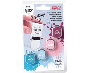 COLOP 154814 - Tampon encreur, pour Little NIO, rouge, rose, bleu, menthe