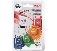 COLOP 154815 - Tampon encreur, pour Little NIO, rouge, orange, vert, bleu