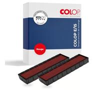 Colop E/15 Pack de 2 Recharges pré encrée pour Printer 15 Rouge | Kit de 2 recharges, qualité COLOP d'origine pour Printer 15. Encre noire indélébile et certifiée ISO.