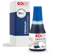 COLOP Flacon 25 ml Encre Tampon "801" pour tampon encreur Bleu | Encre à base d'eau pour tampons en feutre et mousse. Testée dermatologiquement, avec buse d'application incluse.