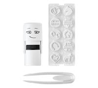 COLOP Little NIO Kit de tampons chevaux comprenant un tampon Printer R17 avec encreur gris et 10 motifs différents sur le thème des chevaux