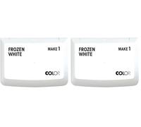 COLOP MAKE 1 tampon encreur, frozen white, 50 x 90 mm, pour tampon manuel traditionnel et tampon créatif (Lot de 2)
