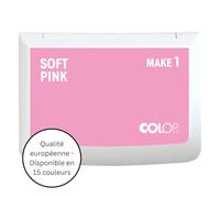 COLOP MAKE 1 Tampon encreur, soft pink, 50 x 90 mm, tampon encreur pour tampons manuels traditionnels et tampons créatifs
