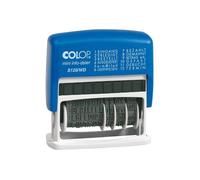 COLOP Mini-Dater S 120-WD - Tampon - auto-encreur - bicolore (bleu, rouge) - texte fixe, date - 4 mm - poignée bleue