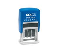 Colop MiniDater S160/L1 5 x 25 mm, coussin d'entrée rouge/bleu de 4 mm, 7 x 4 x 2 cm