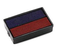 COLOP Pack de 2 rechanges Pré-encrées E/10/2 Bleu/Rouge