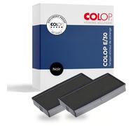 COLOP Pack de 2 Tampons encreur de recharge E/30 Noir | Kit de 2 recharges, qualité COLOP d'origine pour Printer 30. Encre noire indélébile et certifiée ISO.