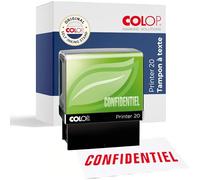 COLOP Printer 20 GREEN LINE, tampon avec texte CONFIDENTIEL, encre rouge | Tampon auto-encreur durable avec texte "CONFIDENTIEL". Encre rouge intégrée, idéal pour les fournitures de bureau.