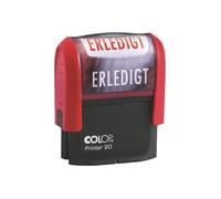 COLOP Printer 20-L Tampon auto-encreur rouge texte fixe ERLEDIGT 14 x 38 mm