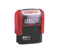 Colop Printer 20-L Tampon Auto-Encreur Rouge Texte Fixe Gebucht 14 X 38 Mm