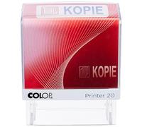 COLOP Printer 20 tampons texte Copie et pictogramme, empreinte bleu-rouge, tampon texte avec symbole, prêt à l'emploi, jusqu'à environ 5 000 impressions