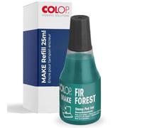 COLOP Recharge d'encre pour tampon encreur MAKE - 25 ml - Fir Forest | Encre à base d'eau | dotée d'une pointe d'application pratique | idéale pour recharger facilement les tampons encreurs