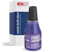 COLOP Recharge d'encre pour tampon encreur MAKE - 25 ml - Loveable Lavender | Encre à base d'eau | dotée d'une pointe d'application pratique | idéale pour recharger facilement les tampons encreurs