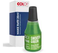 COLOP Recharge d'encre pour tampon encreur MAKE - 25 ml - Smooth Green | Encre à base d'eau dotée d'une pointe d'application pratique, idéale pour recharger facilement les tampons encreurs.