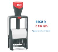 Colop Tampon dateur personnalisable Classic Line 2160 - 3 lignes - Bicolore