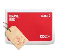 COLOP Tampon encreur Make 2 Brave Red, 70 x 110 mm, pour tampon manuel traditionnel