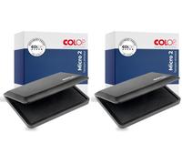COLOP Tampon encreur Micro 2 noir 70 x 110 mm (Lot de 2)