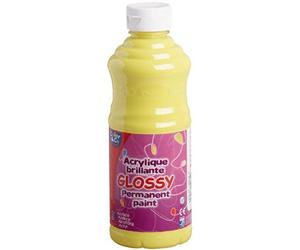 Color And Co - Peinture Acrylique Brillante Glossy Citron - Flacon De 500ml
