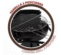 Color Baby Aktive - Barbecue charbon de bois rond 42x76,5 cm - Dimensions 42 x 76,5 cm