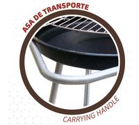Color Baby Barbecue à charbon de bois rond Aktive, 51 cm x 51 cm x 82 cm
