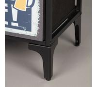 AKTIVE Max Home Commode de Chambre à Coucher Polyvalente, Graphisme Rétro et Vintage, 4 Tiroirs en Tissu Léger, 45X30X89 cm, Structure en Acier, Dessus en Bois, Tables de Chevet