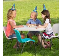 Color Baby Table pour enfants pliable 61 x 61 x 53,5 cm en plastique et acier - À partir de 3 ans