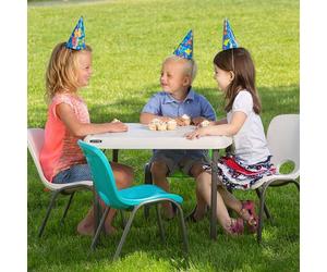 Color Baby Table pour enfants pliable 61 x 61 x 53,5 cm en plastique et acier - À partir de 3 ans