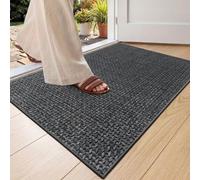 COLOR&GEOMETRY Paillasson Interieur Entree 44x76cm, Antidérapant Tapis Entrée Intérieur, Tapis de Porte Absorbant, Fin, Anti-salissures, Lavable,Tapis pour Intérieur,Chambre, Couloir(Gris Anthracite)