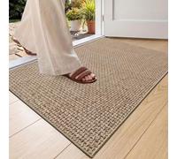 COLOR&GEOMETRY Paillasson Interieur Entree 44x76cm, Antidérapant Tapis Entrée Intérieur, Tapis de Porte Absorbant, Fin, Anti-salissures, Lavable,Tapis pour Intérieur,Chambre, Couloir(Beige Foncé)