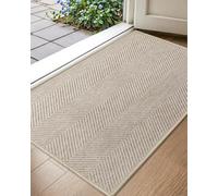 COLOR&GEOMETRY Ultrafin Paillasson Interieur Entree 60x90cm, Beige Avoine | Tapis Entrée Intérieur, Lavable en Machine, Tapis de Porte pour Entrée, Couloir, Emballage Plié